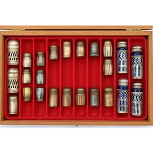 Antique Sterling Silver & Cobalt Glass Mini Salt & Pepper Shaker Collection